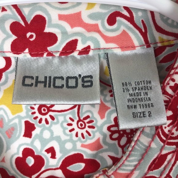 Chico’s Floral Zip Up Jacket - Picture 5 of 5